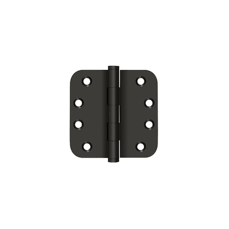 Deltana 4 x 4 x 5/8 Radius Hinge; Oil Rubbed Bronze Finish DSB4R5N10B